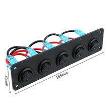 캠핑카제작부품 악세사리 4 gang car switch panel control switch panel for car 해양 rv caravan led 라이트 자동차 로커 스위치, b 블루 타입