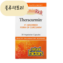 내추럴팩터스 커큐민리치 테라큐민 커큐민 강황 울금 30 베지 캡슐, 3개, 30개