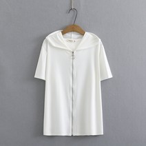 여성 반팔 티셔츠 후드 반팔티 빅사이즈 포켓 면티셔츠 오버핏 여름 여자반팔티 프리사이즈 인박카040