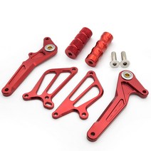 CNC 알루미늄 오토바이 뒷 발판 발 페그 브레이크 기어 시프트 레버 + 윙 혼다 CBR150 CBR125 2011-2017 20, 05 Red