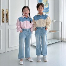 웬디연청바지 봄 유아바지 북유럽아동복 여아팬츠