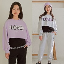 주니어 여아 크롭티+나시 셋트 티셔츠 키즈 봄옷 초등학생용