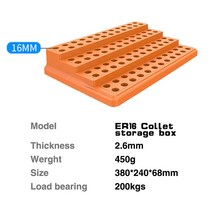 원래 생산 Cnc 머시닝 센터 Er 콜레트 보관 상자 88 구멍 Er16 Er20 Er25 Er32 척 마무리 랙 플라스틱, [02] ER16