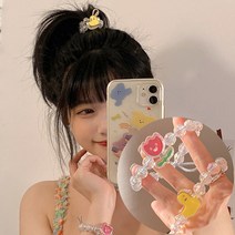 삐악 포인트 귀여운 팬던트 비즈 팔찌