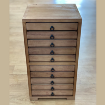 보이차 수납장 보관함 케이스 오동나무 수공예품 국내제작 10칸 진열장