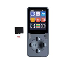 1.8 인치 MP3 MP4 플레이어 녹음 시계 전자 책 TFT 컬러 스크린 워크맨 음악 HiFi 스테레오 야외 스포, 01 GRAY_03 64GB