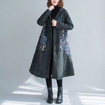 여성 트렌치코트 모직 코트 코디 간절기 가을 겨울 여자 캐주얼룩