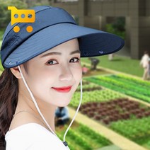 창넓은 그늘막모자 햇볕가리개 마스크 선캡 과수원 농사용 텃밭 중년여성 여름 얼굴소멸모자