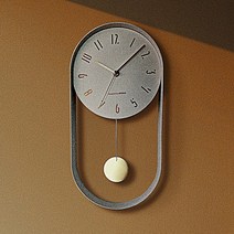 북유럽 레트로 괘종시계 벽걸이 무소음 추시계 화이트, 화이트 추시계