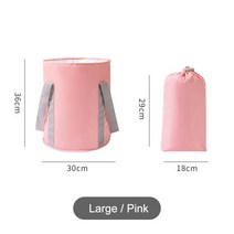 가정용 접이식 이동식 반신 간이 스파 욕조 발욕조 접이식 휴대용 목욕 가방 세면대 물통 대용량 야외 여행, 04 L pink