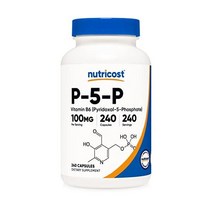 Nutricost 뉴트리코스트 nutricost P5P 비타민 B6 100mg 240캡슐 피리독살 인산염
