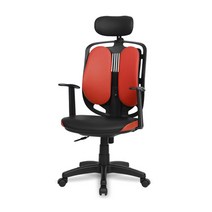 체어포커스 스마트팝 SMQ 65 듀얼 의자 인조가죽, 레드