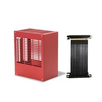 게이밍 pc조립 diy 조립컴퓨터 케이스 PC 게이머 ITX 미니 HTPC 안전 캐비닛 그래픽 카드 용 올 알루미늄 RTX 2070 1660 i3 i5 i7 8700 K39 G, 빨간