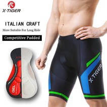 자전거 x-tiger coolmax 5d 패딩 사이클링 반바지 충격 방지 mtb 도로, 색상 8, XL, 협력사