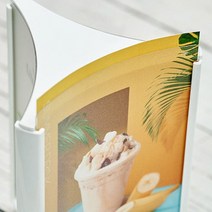 조립식 회전형 3면 꽂이 화이트 A6 화이트보드시트지 메뉴판제작 아크릴안내판 슬라이딩책장 유아책장 책거치대 팜플렛거치대 미용실가격표 메뉴판스탠드