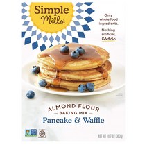 Simple Mills Almond Flour Pancake Mix 심플밀스 아몬드 밀가루 글루텐프리 팬케익 와플 믹스 303g 3팩, 3개