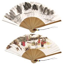 부채 [오죽선부채] 부채/전통부채/종이부채/대나무부채, 널뛰기