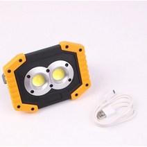 led 초강력 사냥용 써치라이트 후레쉬 슈퍼 브라이트 100W COB LED 작업등 핸드헬드 USB 충전식 18650 방수 서치라이트 손전등 스포트라이트 수작업용 램프 횃불, c_배터리 2개로