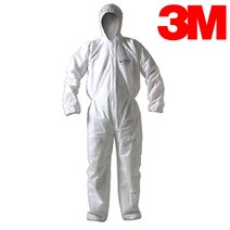 3M 안전복 방진복 위생복 작업복 흰색 L 방호복