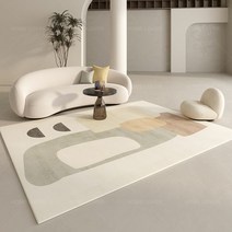 프렌치 거실 카페트 모던 라이트 럭셔리 커피 테이블 카페트 와비사비 바람 심플 북유럽 소파 홈 침대 옆 카페트 매트, Q 라이트 블루-L06