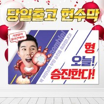 SJ07 재밌는 승급 승진 진급 축하 현수막 플랜카드, DIY시안(+10000원), 막대(+3000원)