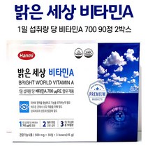 비타민A 프리미엄 비타민에이 아연 식약처 인정 기능성 일일 권장 섭취량 100% 충족 대용량 여성 남성 중년 성인 부모님 어르신, 2개, 90정