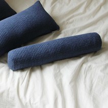한잠푹 경추목베개 피그먼트 세트 편백나무 메밀 종아리 원통 수면경추베개, 블루, 파쇄편백