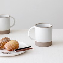 카모메키친 오릇 투톤 머그잔 쇼트 380ml, 화이트, 2p