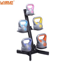 케틀벨 정리대 멀티거치대 볼정리대 피트니스 체육관 홈트, 검은 선반, 선반 + 케틀 벨