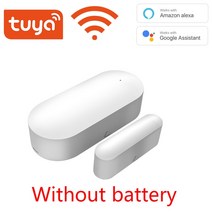 스마트 도어락 도어 Tuya- WiFi 센서 열림 닫힘 감지기 알람 Alexa Google Home 호환 디지털 문 자동 탐지 구글 어플 알렉사 똑똑한 지능형, 01 Without battery