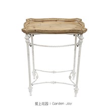 원목 프렌치 쉐비 테이블 가구 엔틱 철재다리