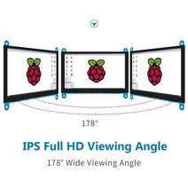 lcd모니터 휴대용모니터 듀얼모니터 라즈베리 파이 스크린 터치 스크린 5 인치 미니 4, CTP IP