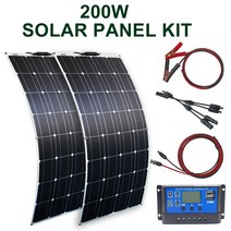 태양전지판 태양열전지판 이동식발전기 가정용 전기차 DGSUNLIGHT-100w 200w 12v 휴대용 태양 전지판 플렉, 07 200w solar system