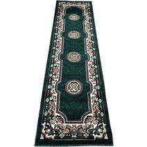 YHSF 전통적인 꽃무늬 디자인 부분 러그 네이비 블루 61 x 221.9cm2 7피트 USA 미국