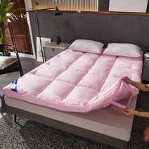 호텔침구 구스이불 거위털침구 침구세트 호텔토퍼 구스토퍼 두꺼운 매트리스 5성급, 2.0x2.2m 침대, 도톰 10cm 슈퍼소프트-호텔쿠션-파우더 업그레이드