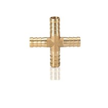 황동 바브 파이프 피팅 2 3 4 웨이 커넥터 4mm 5mm 6mm 8mm 10mm 12mm 16mm 19mm 호스 구리 탑 워터 튜브, OD 5mm, 4 Way