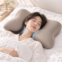 호메오라 경추베개 메모리폼 인체공학 목편한 기능성 옆잠 베개, 1개, 샴페인 그레이