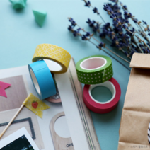 마스킹테이프 접착력좋은 디자인박스테이프 초록 15x10