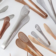 에크렌 올스텐 스텐 타공 집게 브런치 베이커리 카페, 대 1p, 로즈골드