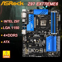 메인보드 LGA 1150 ASRock Z97 EXTREME6 마더보드 인텔 지원 5 세대 코어 i7i5i3 i7-4770 CPU 4xDDR3 64GB USB 3.1 M.2