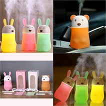 안개 미스트 탁상용 차량 개인용 휴대 충전 가습기, (판매:배나트리) 옐로우