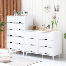 리빙인도무스 스칸디나비아 라인 5단 서랍장, 라인5단 화이트