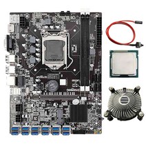 Lopbinte B75 BTC 광업 마더보드(G530/G630 CPU+팬+스위치 케이블 포함), B250C