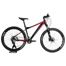 콘피안자 풀시마노 데오레 22단 알루미늄 유압 디스크 고급 MTB 자전거, 블랙/레드, 15인치, 미조립