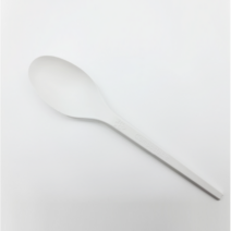 이솔산업 생분해성 옥수수 친환경 PLA 일회용 스푼 숟가락 (백색) 1세트, 6세트, 50개입
