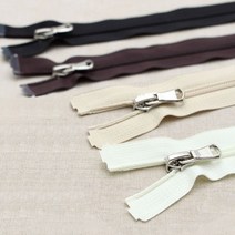 소잉데일리 의류용 지퍼 및 슬라이더 모음전_ 3호 5호 80여종, 베이지, 6. 5호 코일지퍼_64cm