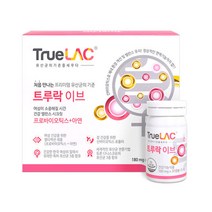 트루락 이브 프로바이오틱스 프로바이오스틱 유산균 중년 여자 여성 질 유래 유상균 식물성 초 소형 캡슐 식약처 식약청 건강 기능식품 인정 인증 락토바실러스 플란타룸 퍼멘텀 사은품증정, 30캡슐X6 6개월