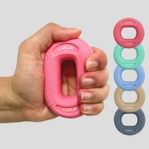 휴대성 좋은 고급 실리콘 악력기 초보 헬스 입문자 운동도구 완력기, 3단계(아쿠아블루)