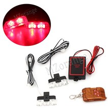 비상용 후레쉬 2 LED 무선 원격 스트로브 조명 경찰 성 노출증 Fso 스트로보 스코프 경고 DC 12V 자동차 플래시 램프 DRL 액세서리 차량 밝은 안전한 내구성, [01] blue