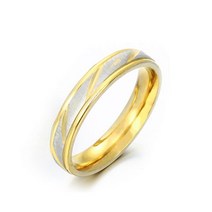 Letdifery매트 스테인레스 스틸 커플 반지 연인을 심플한 6mm 골드 여성 남성 결혼 약혼 선물